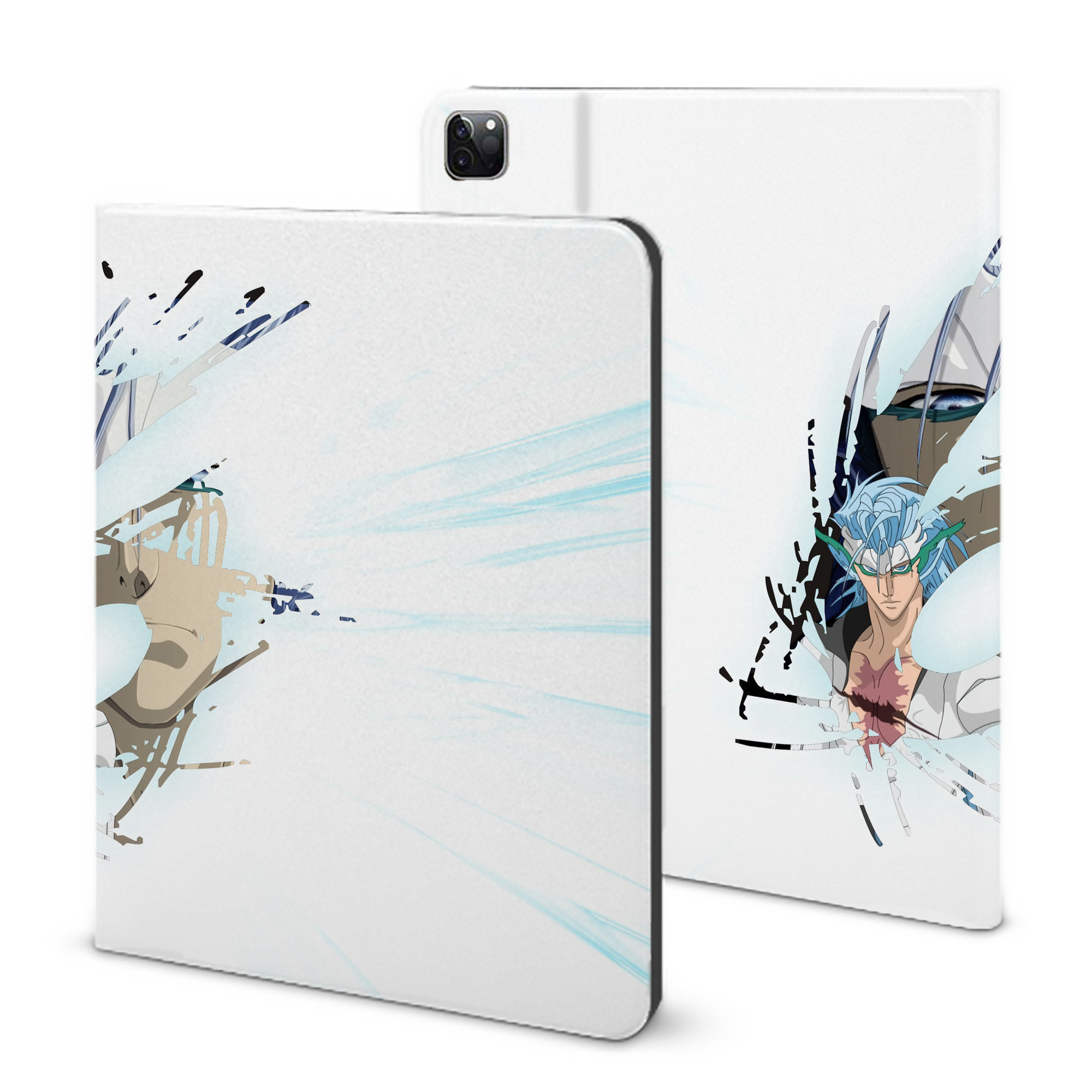 （画像用） ブリーチ BLEACH IPad ケース ブック型 PUレザー TPU 耐衝撃 軽量 薄型 ペン収納なし 全面保護 IPad 各モデル対応